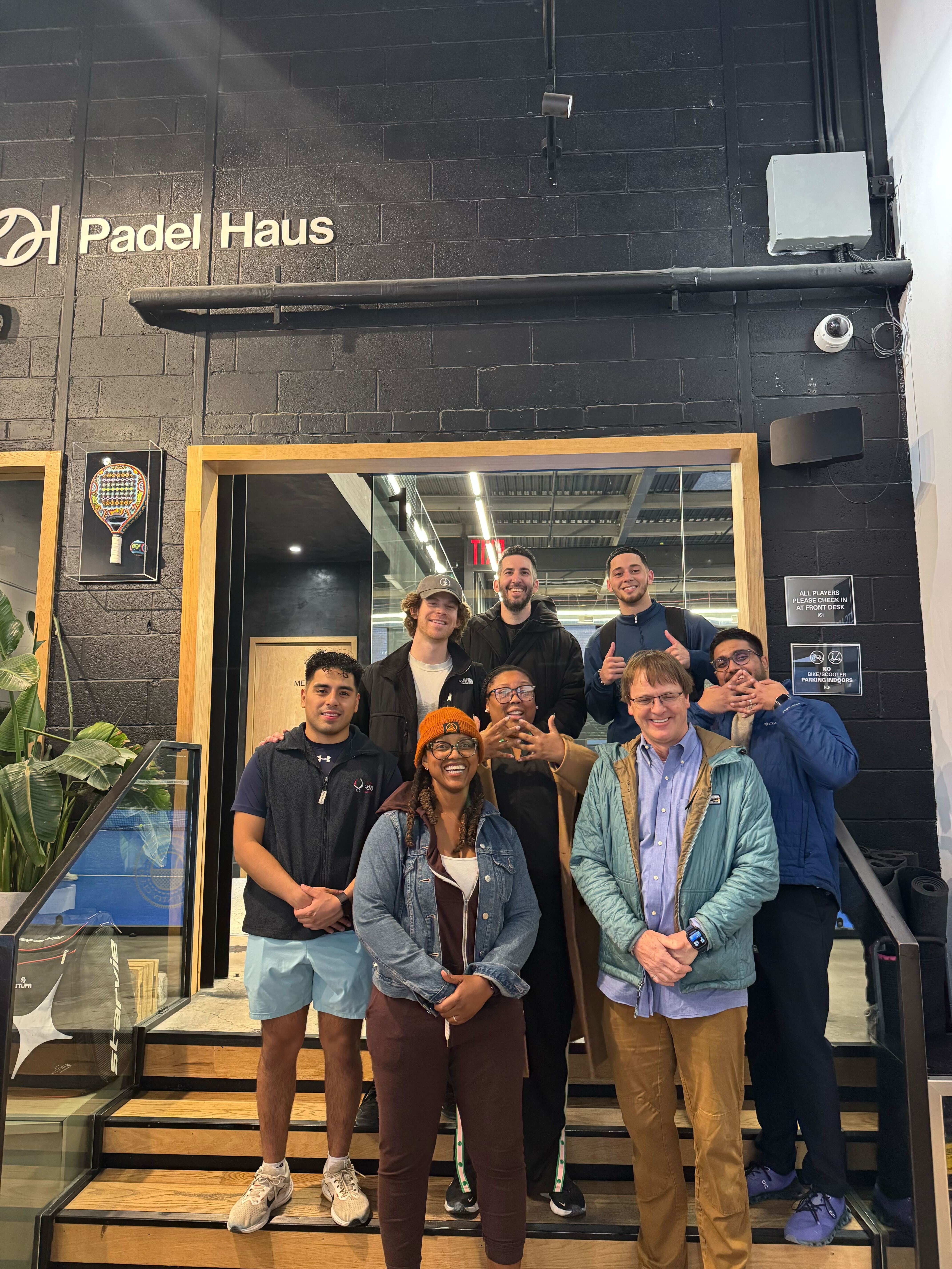 Team offsite at Padel Haus